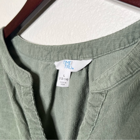 Time and Tru Women's Short Sea Turtle Green Tiered Dress - Picture 3 of 7